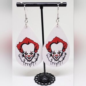 Halloween earrings‎ faux leather new e54